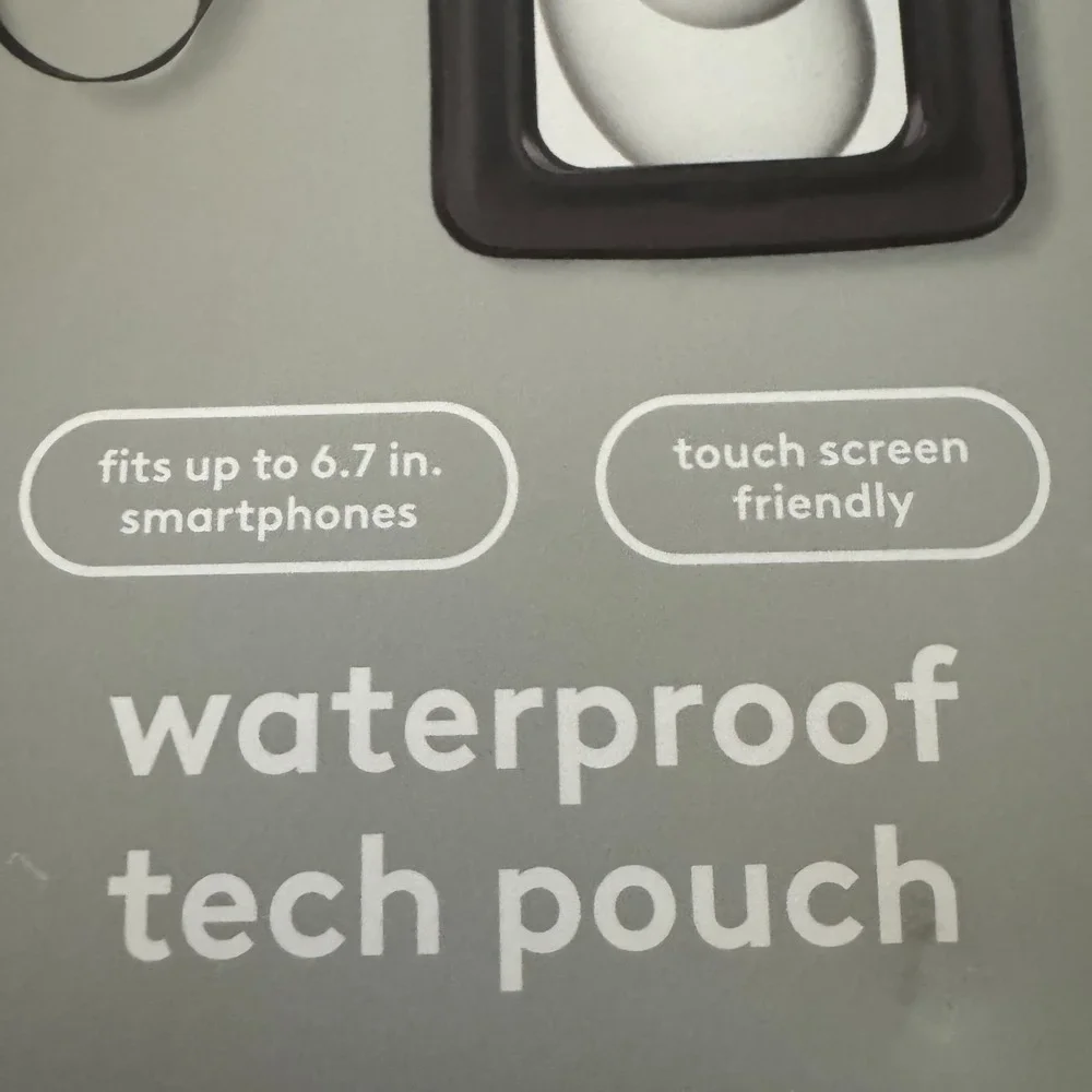Heyday Waterproof Phone Pouch Case Fits 6.7in Touch Screen Black NEW open box